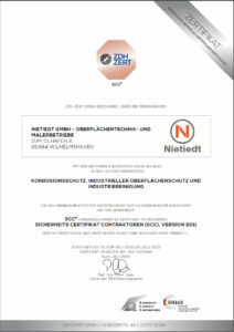SCC(P) Zertifikat ZDH (deutsch) gültig bis 25.11.2023